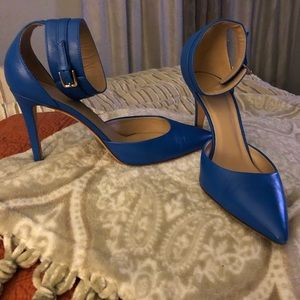 💙JCrew 💙 Leather Quinn ankle cuff pumps